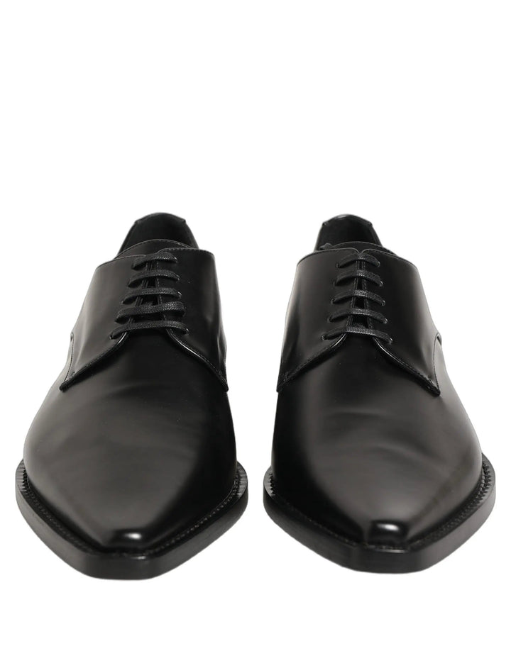 Dolce &amp; Gabbana Sample Sale | Dolce &amp; Gabbana Black Leather Lace Up Derby Dress Shoes - | Designer outlet