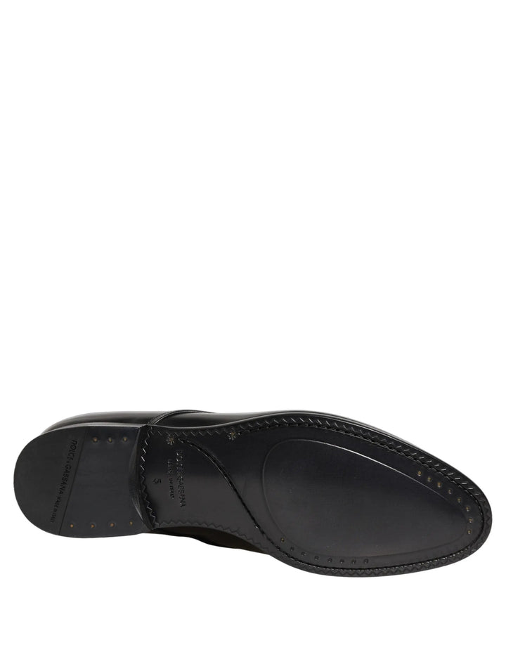 Dolce &amp; Gabbana Sample Sale | Dolce &amp; Gabbana Black Leather Lace Up Derby Dress Shoes - | Designer outlet