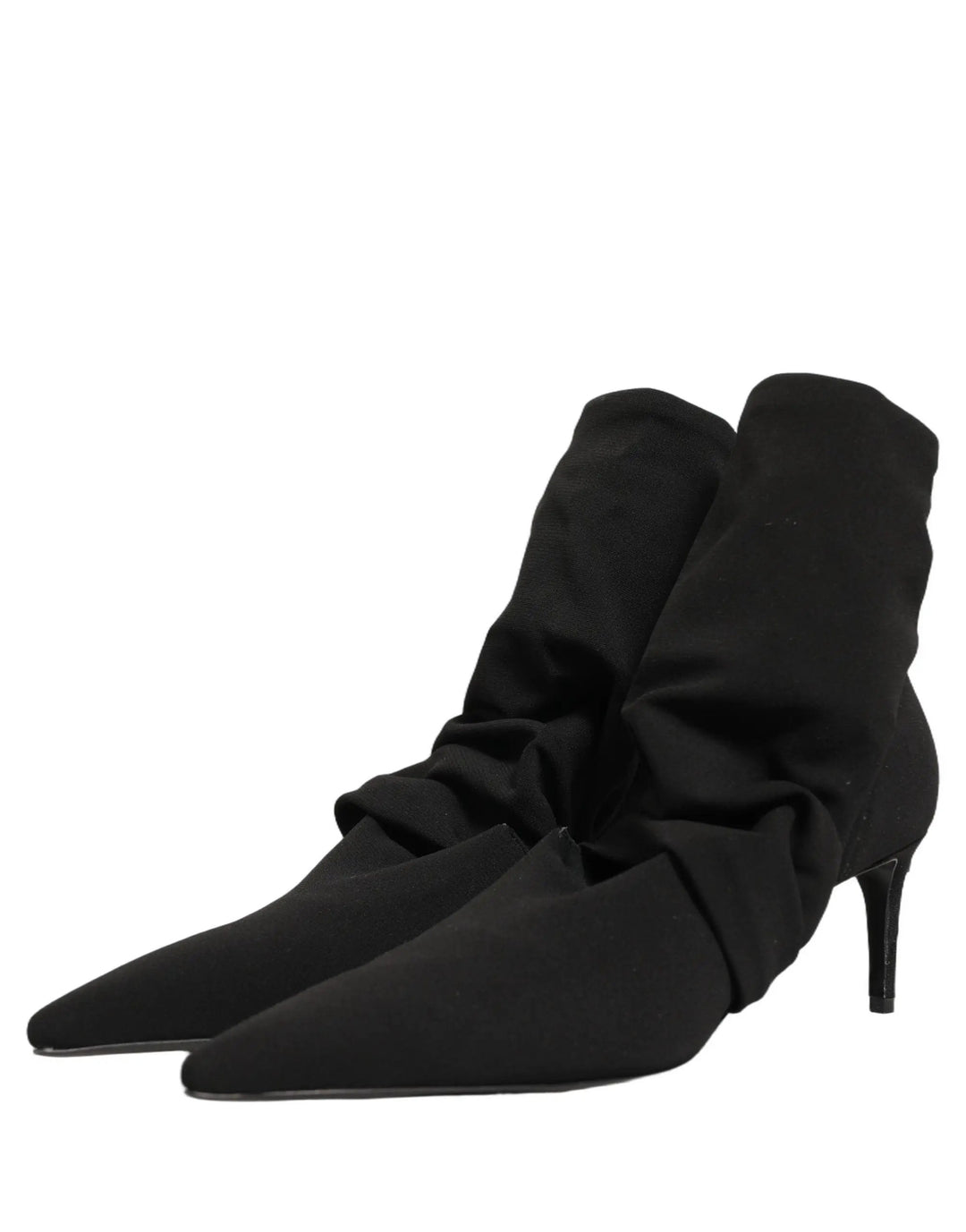 Dolce &amp; Gabbana Sample Sale | Dolce &amp; Gabbana Black Stretch Socks Heels Ankle Boots Shoes - | Designer outlet