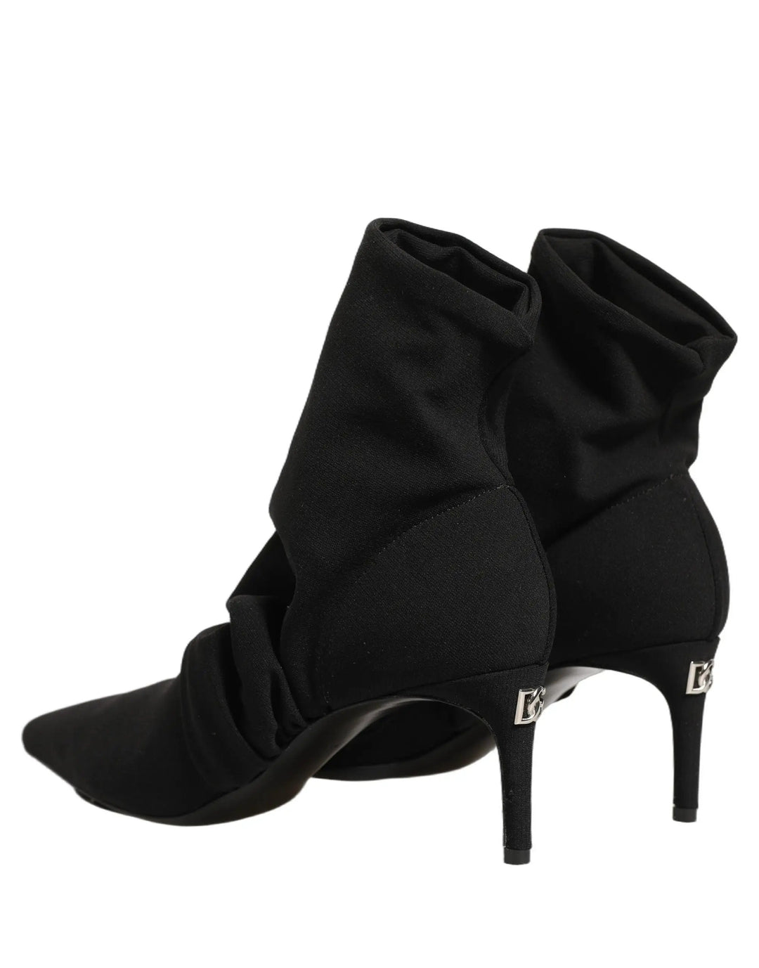 Dolce &amp; Gabbana Sample Sale | Dolce &amp; Gabbana Black Stretch Socks Heels Ankle Boots Shoes - | Designer outlet