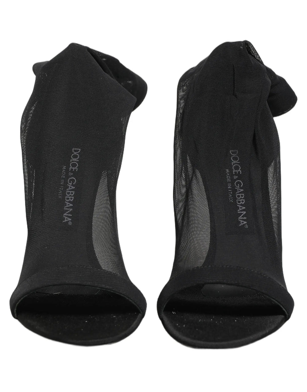 Dolce & Gabbana Sample Sale | Dolce & Gabbana Black Nylon Mesh Sock Style Boots Shoes - | Designer outlet