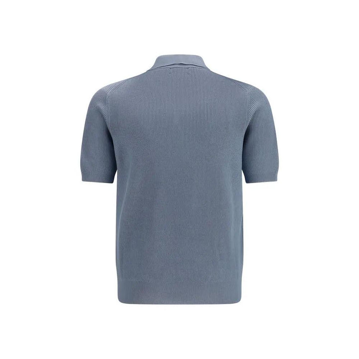 Brunello Cucinelli Sample Sale | Brunello Cucinelli Blue Cotton Polo Shirt - | Designer outlet