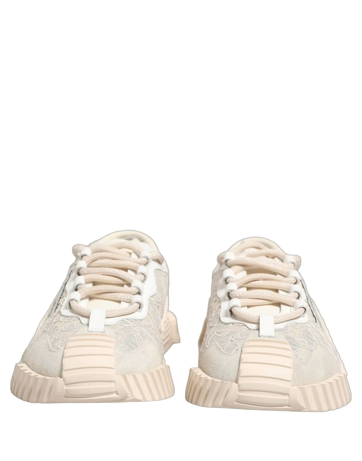 Dolce &amp; Gabbana Sample Sale | Dolce &amp; Gabbana White Lace NS1 Low Top Sneaker Sports Shoes - | Designer outlet