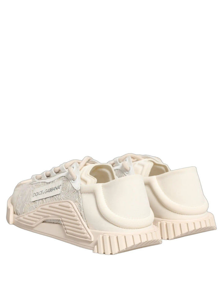 Dolce &amp; Gabbana Sample Sale | Dolce &amp; Gabbana White Lace NS1 Low Top Sneaker Sports Shoes - | Designer outlet