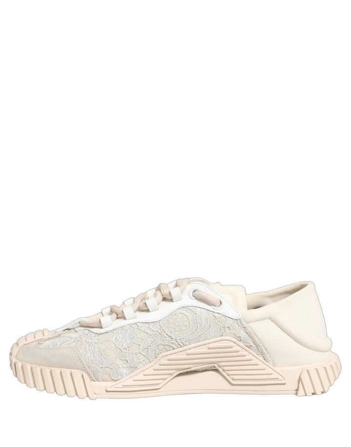 Dolce &amp; Gabbana Sample Sale | Dolce &amp; Gabbana White Lace NS1 Low Top Sneaker Sports Shoes - | Designer outlet