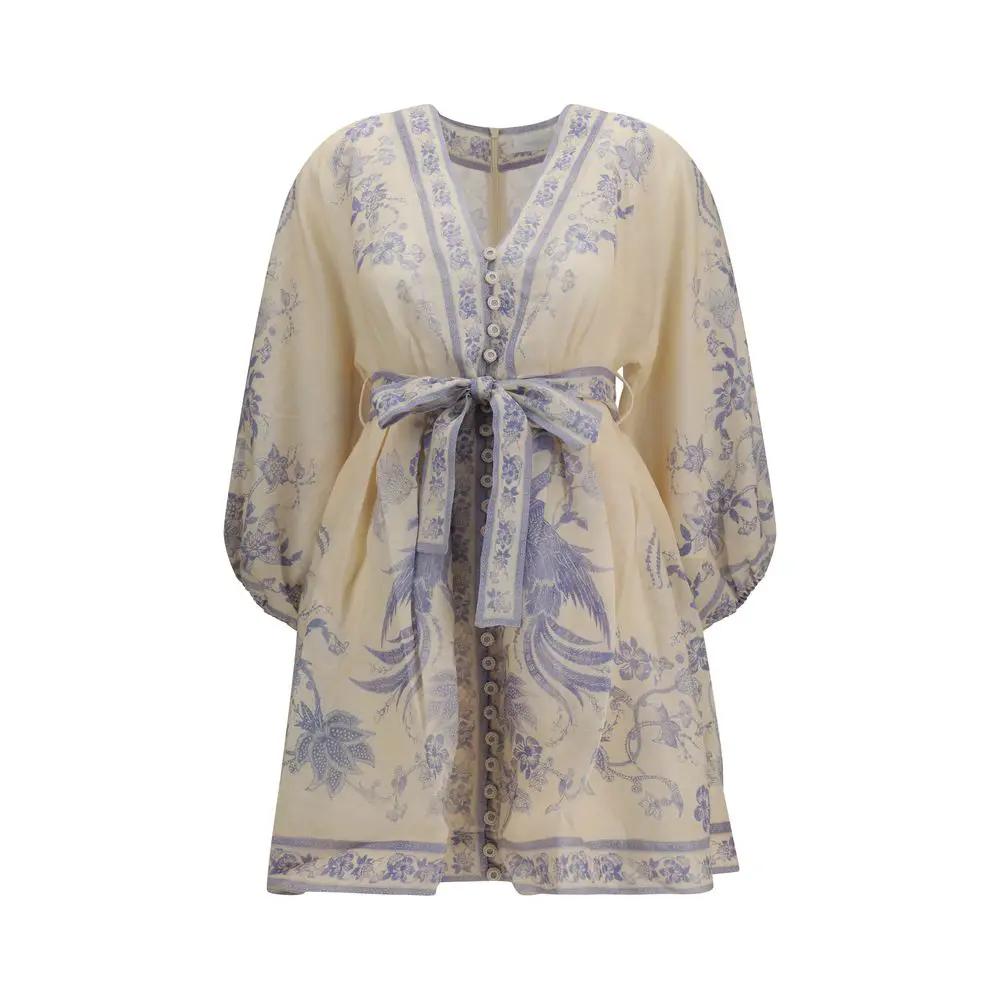 Zimmermann Sample Sale | Zimmermann Multicolor Linen Casual Dress - | Designer outlet