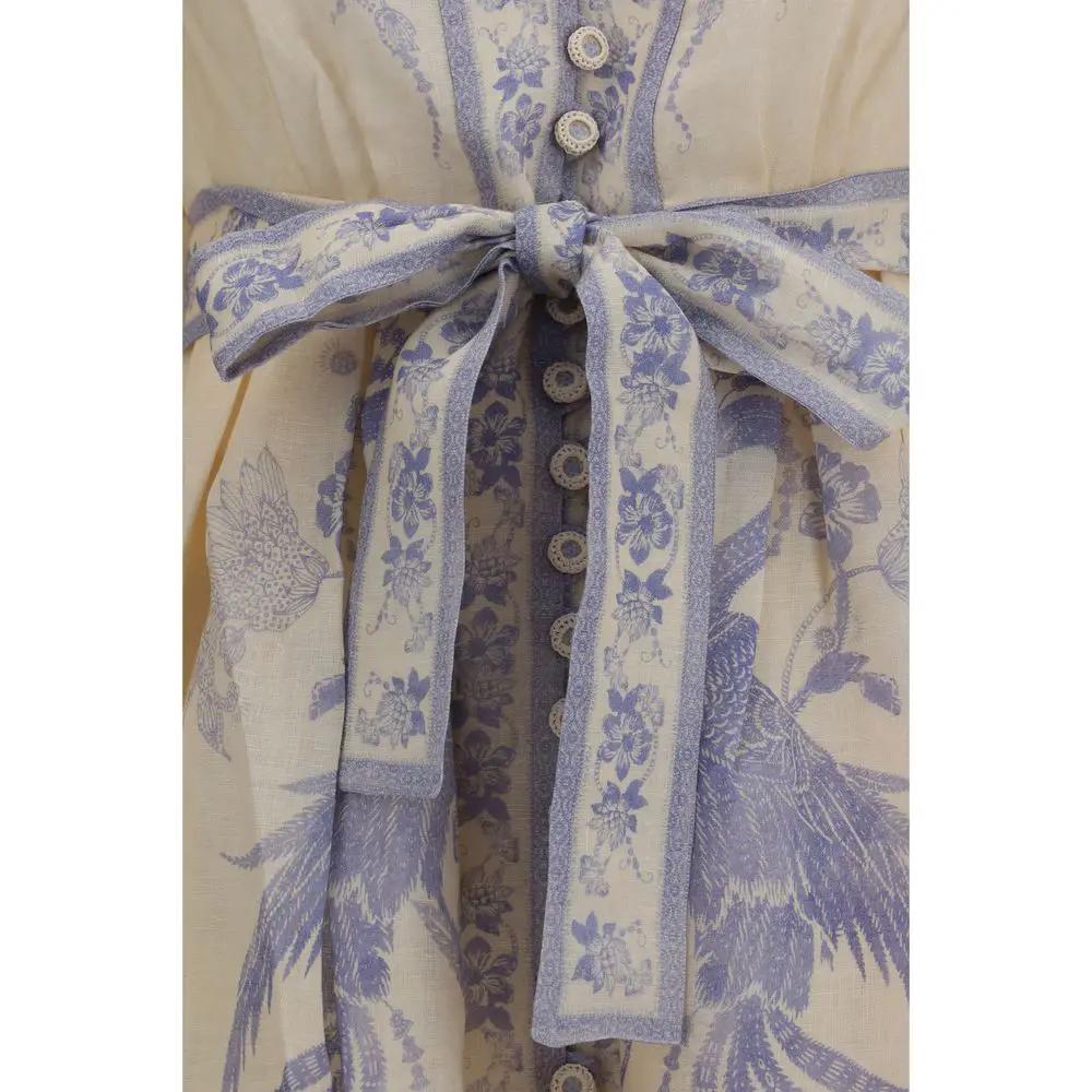 Zimmermann Sample Sale | Zimmermann Multicolor Linen Casual Dress - | Designer outlet