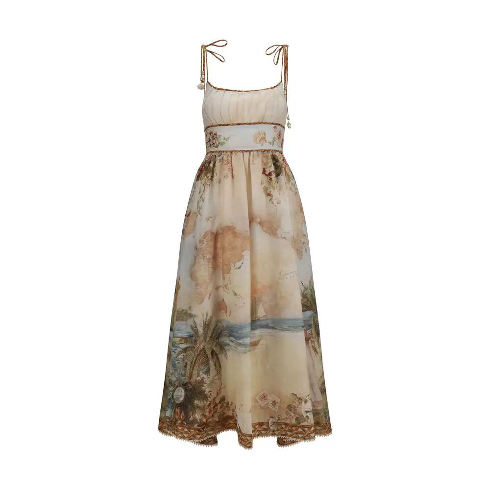 Zimmermann Sample Sale | Zimmermann Beige Linen Casual Dress - | Designer outlet