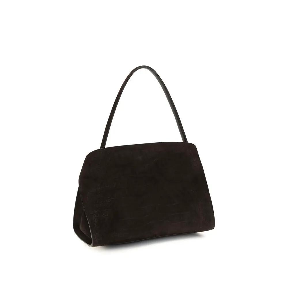 Ferragamo Sample Sale | Ferragamo Brown Calf Leather Bos Taurus Shoulder Bag - | Designer outlet