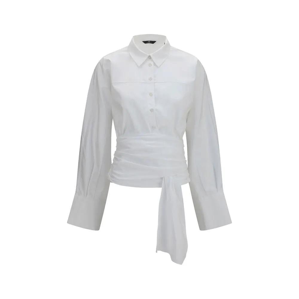 7FOR Sample Sale | 7FOR White Cotton Dress Shirt - | Designer outlet