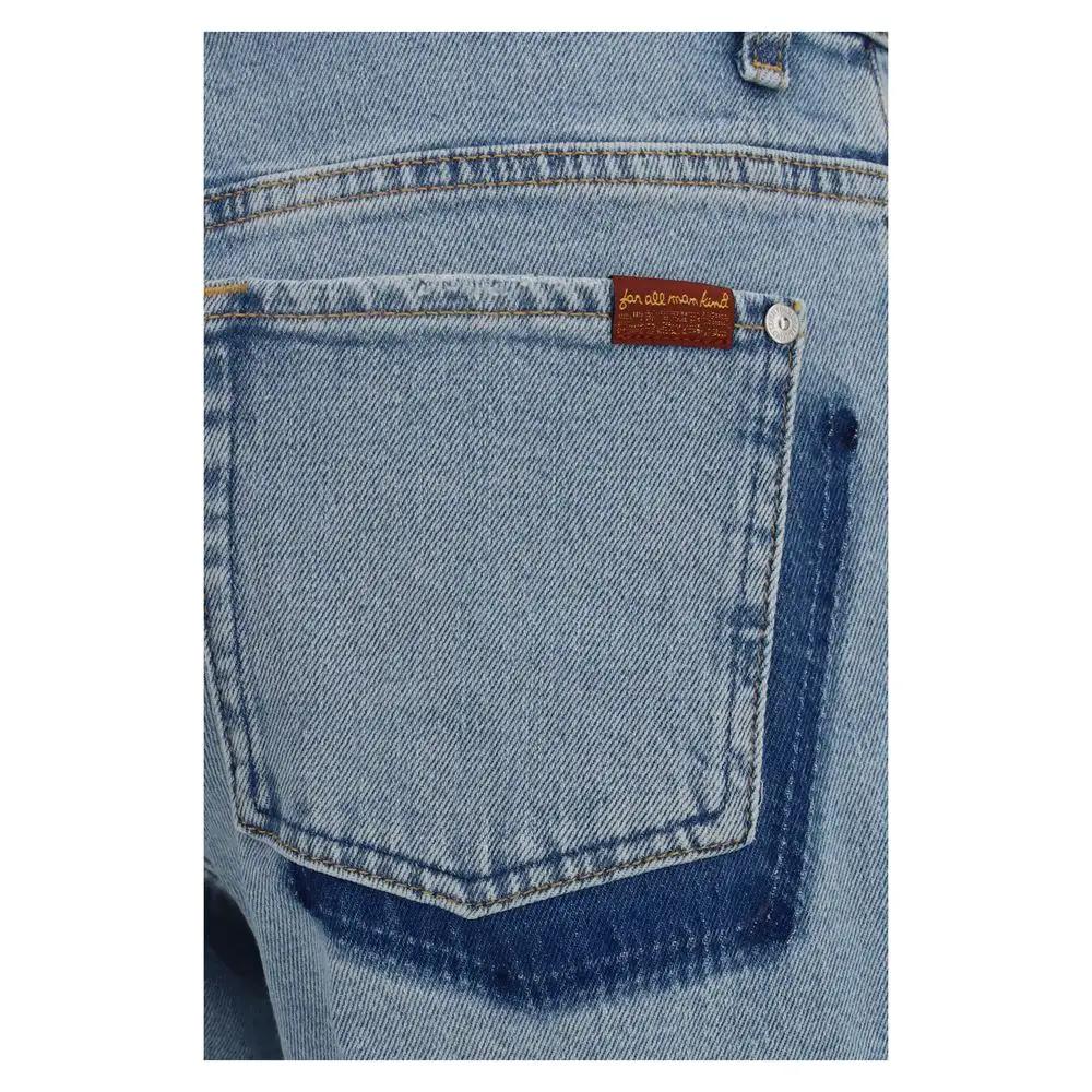 7FOR Sample Sale | 7FOR Blue Cotton Straight-Leg Jeans - | Designer outlet