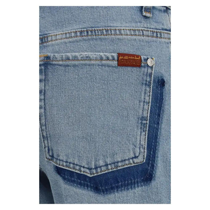 7FOR Sample Sale | 7FOR Blue Cotton Straight-Leg Jeans - | Designer outlet