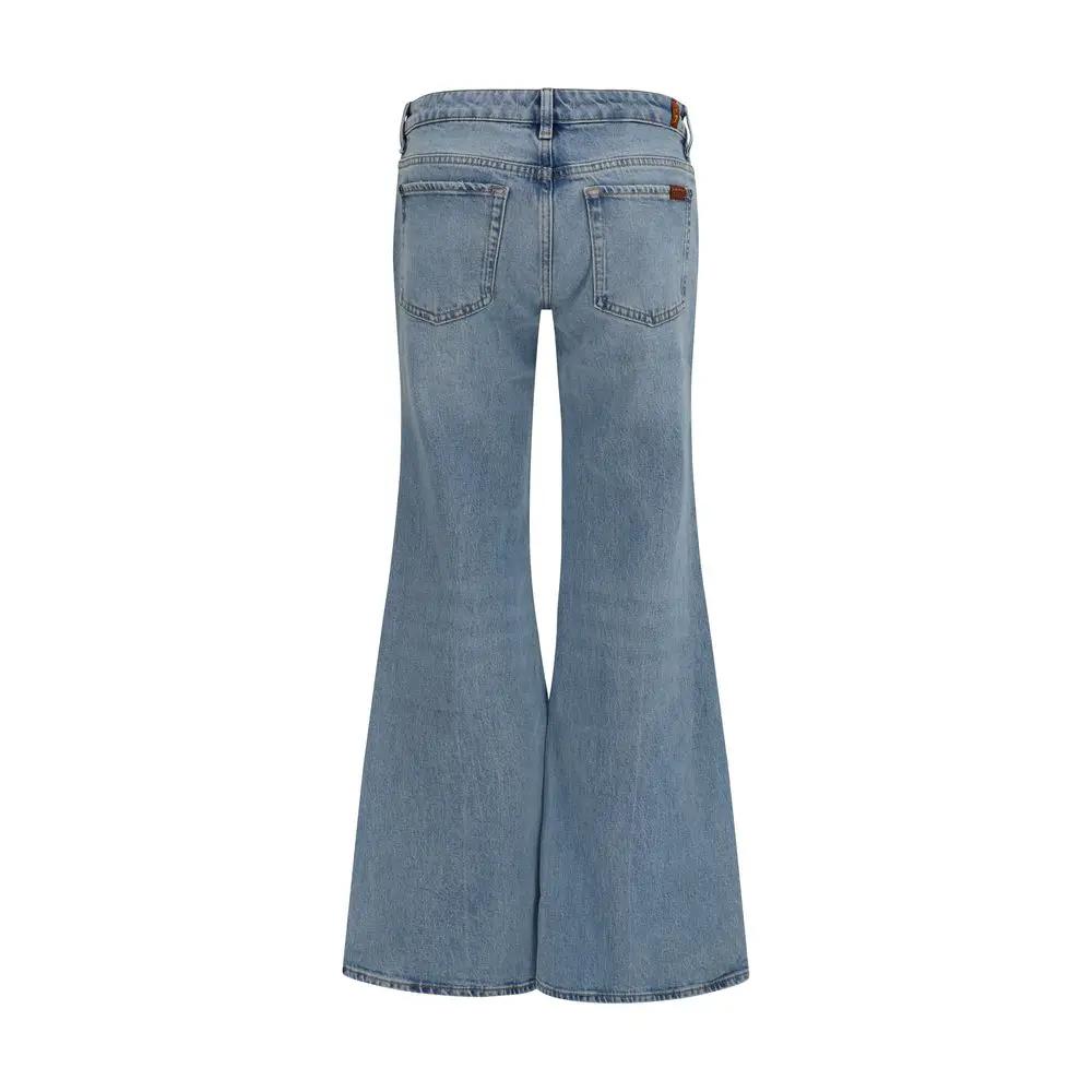 7FOR Sample Sale | 7FOR Blue Cotton Flared Jeans - | Designer outlet