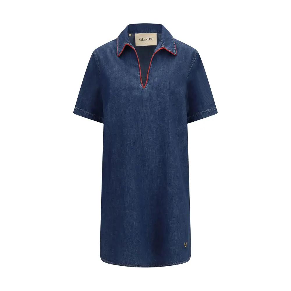Valentino Sample Sale | Valentino Blue Cotton Casual Dress - | Designer outlet
