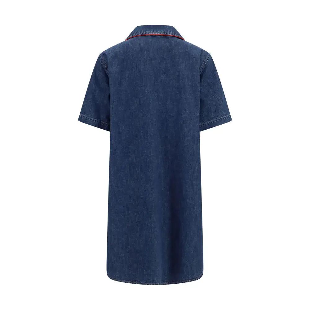 Valentino Sample Sale | Valentino Blue Cotton Casual Dress - | Designer outlet
