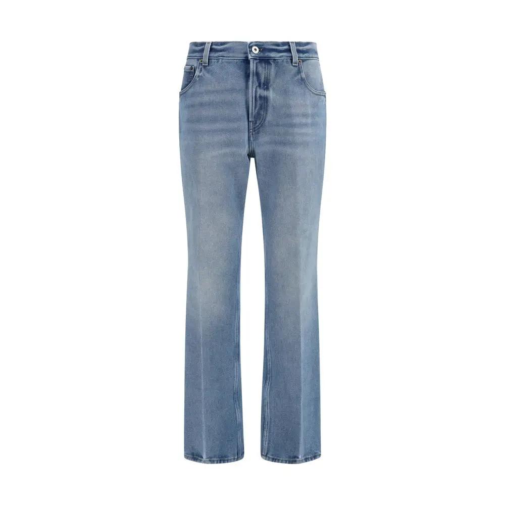 Miu Miu Sample Sale | Miu Miu Blue Polyester Relaxed Fit Jeans - | Designer outlet