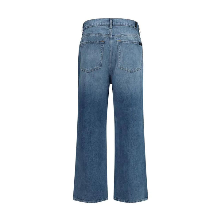 7FOR Sample Sale | 7FOR Blue Cotton Relaxed Fit Jeans - | Designer outlet