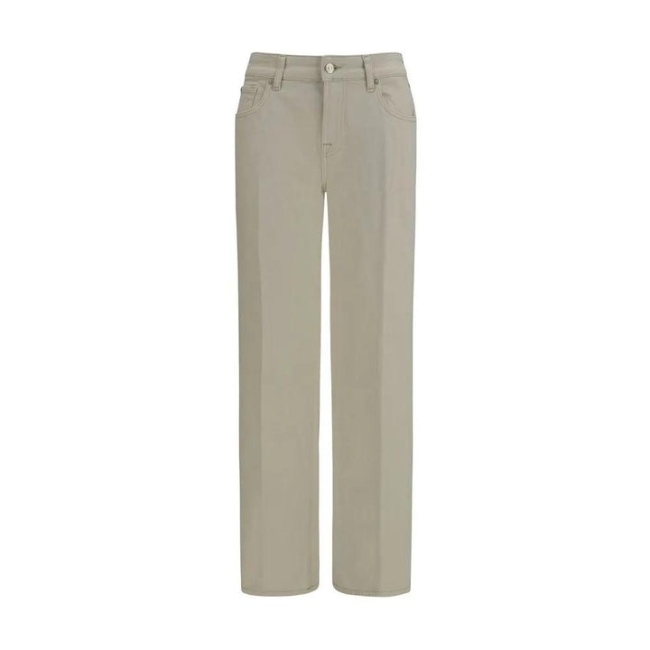 7FOR Sample Sale | 7FOR Beige Cotton Straight-Leg Jeans - | Designer outlet