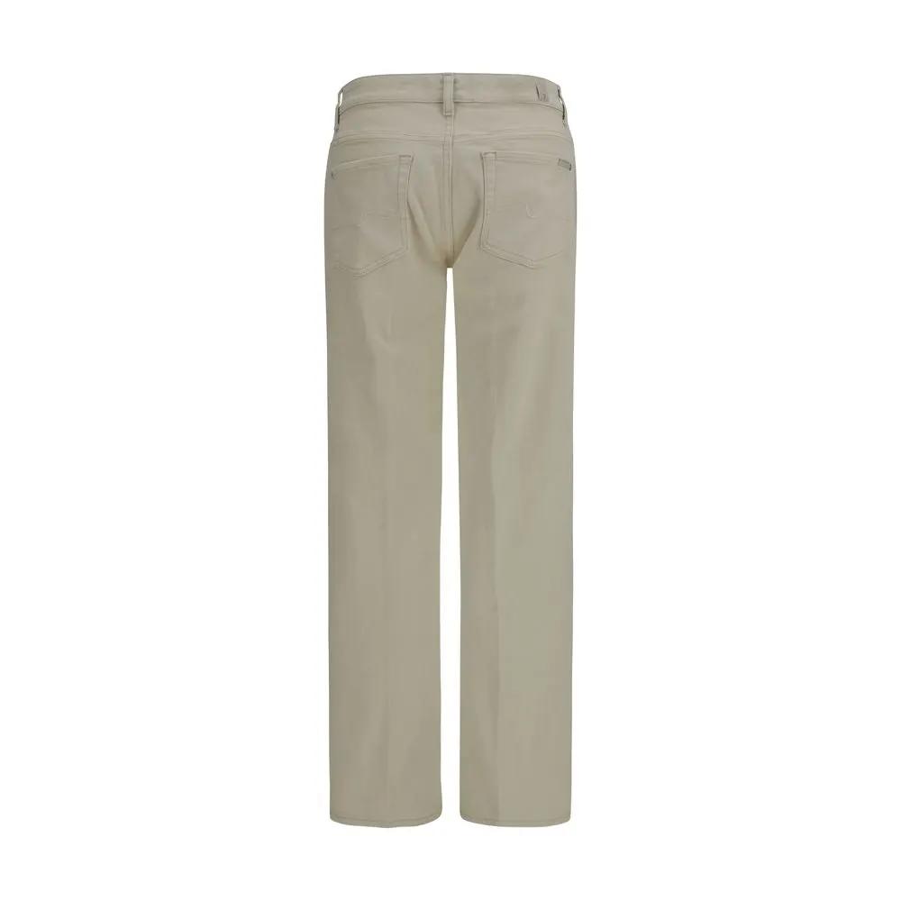 7FOR Sample Sale | 7FOR Beige Cotton Straight-Leg Jeans - | Designer outlet