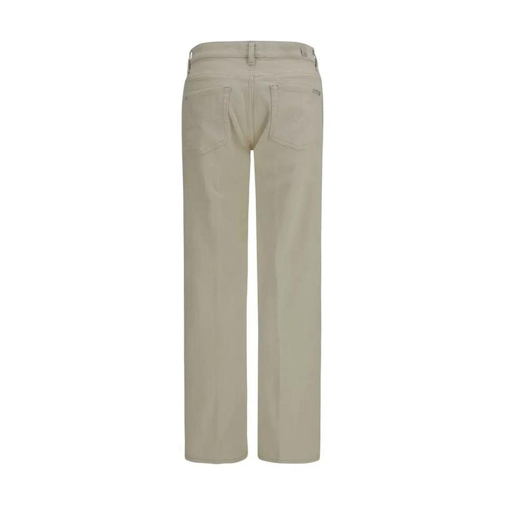 7FOR Sample Sale | 7FOR Beige Cotton Straight-Leg Jeans - | Designer outlet