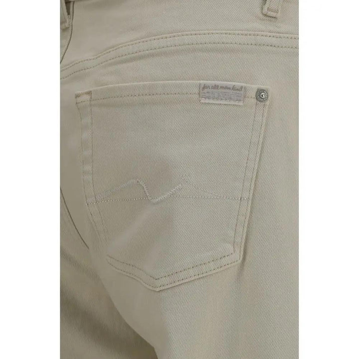 7FOR Sample Sale | 7FOR Beige Cotton Straight-Leg Jeans - | Designer outlet