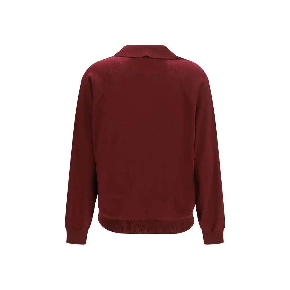 Miu Miu Sample Sale | Miu Miu Bordeaux Wool Oves Aries Cardigan - | Designer outlet