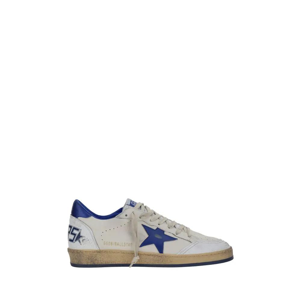 Golden Goose Sample Sale | Golden Goose White Calf Leather Bos Taurus Low Top Sneakers - | Designer outlet