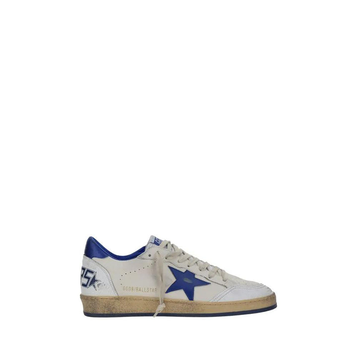 Golden Goose Sample Sale | Golden Goose White Calf Leather Bos Taurus Low Top Sneakers - | Designer outlet