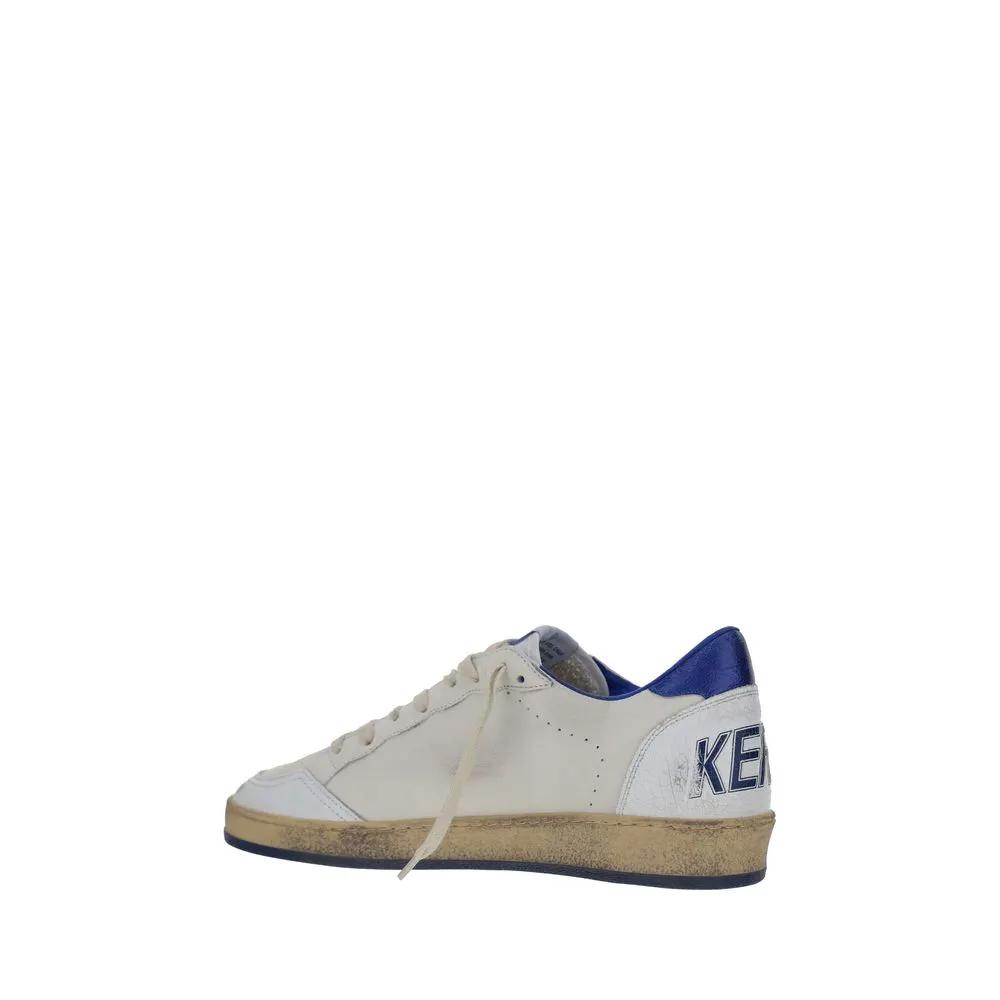 Golden Goose Sample Sale | Golden Goose White Calf Leather Bos Taurus Low Top Sneakers - | Designer outlet