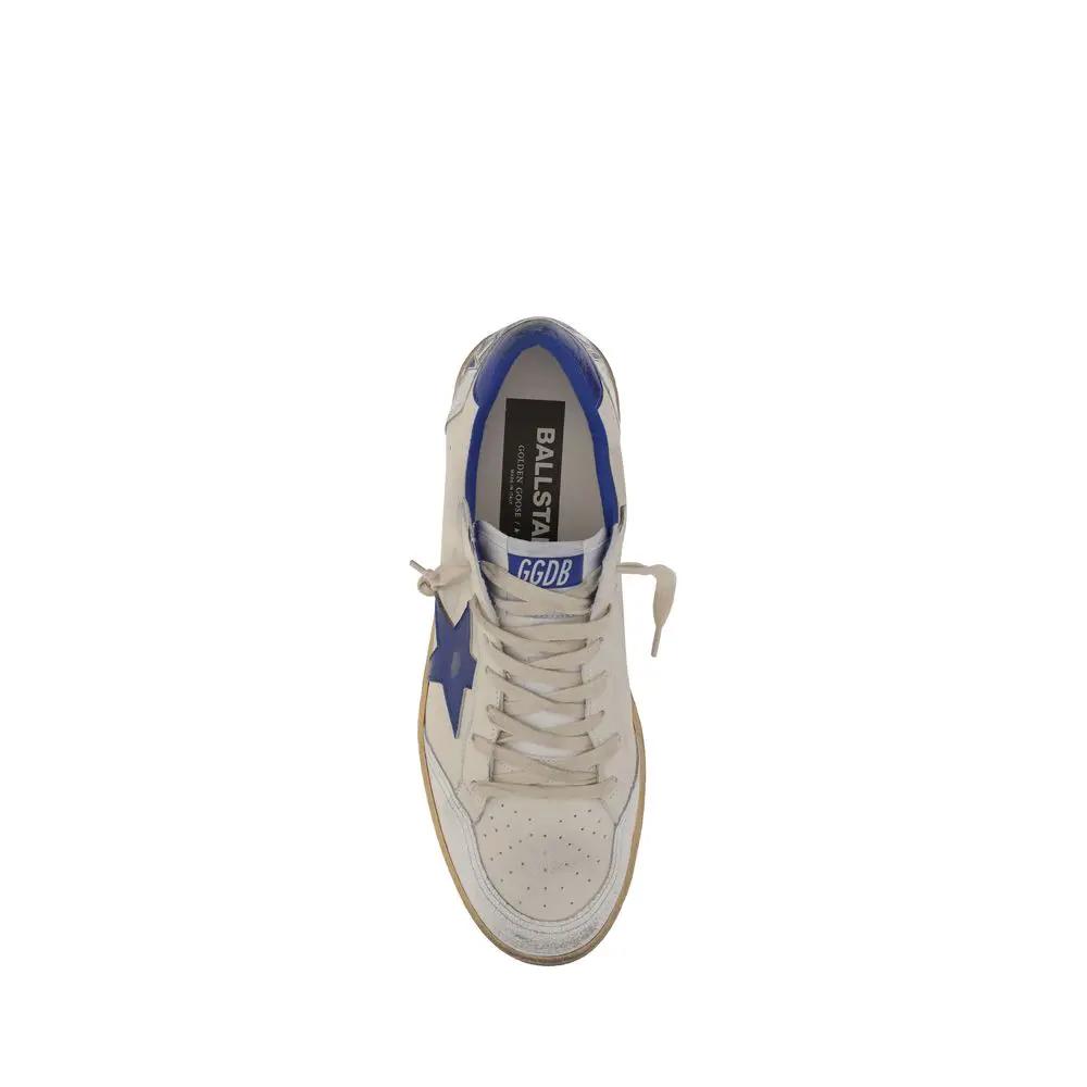 Golden Goose Sample Sale | Golden Goose White Calf Leather Bos Taurus Low Top Sneakers - | Designer outlet