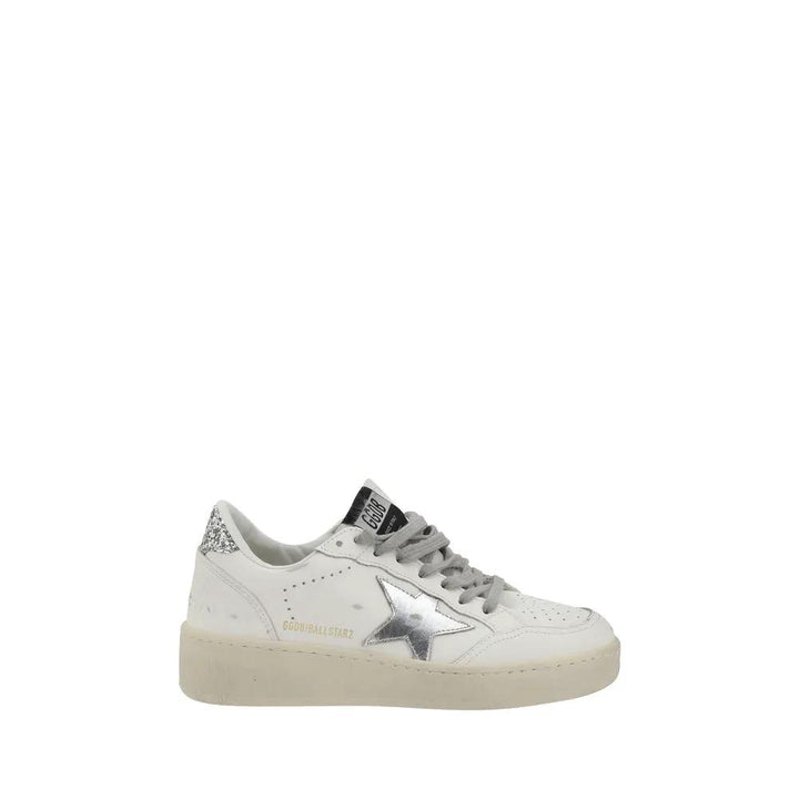 Golden Goose Sample Sale | Golden Goose Silver Calf Leather Bos Taurus Low Top Sneakers - | Designer outlet