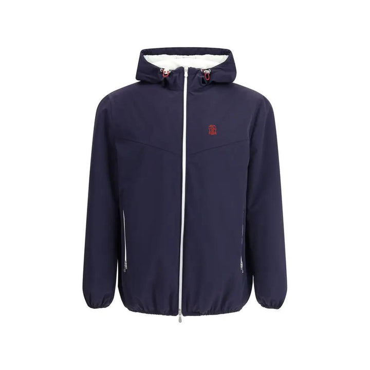 Brunello Cucinelli Sample Sale | Brunello Cucinelli Blue Polyamide Shell Jacket - | Designer outlet