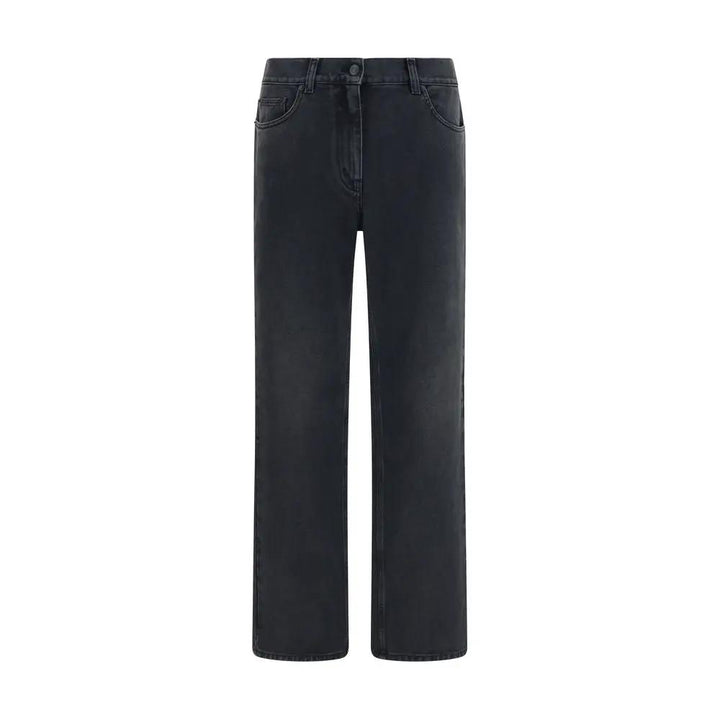 The Row Sample Sale | The Row Black Cotton Straight-Leg Jeans - | Designer outlet