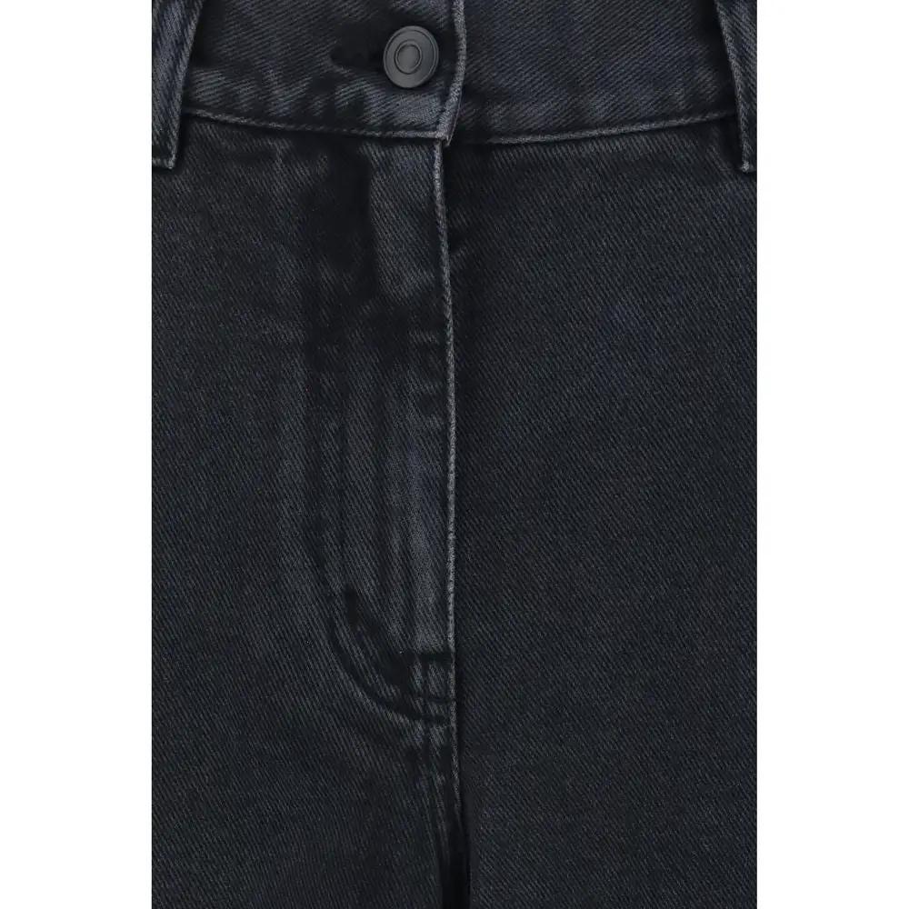 The Row Sample Sale | The Row Black Cotton Straight-Leg Jeans - | Designer outlet