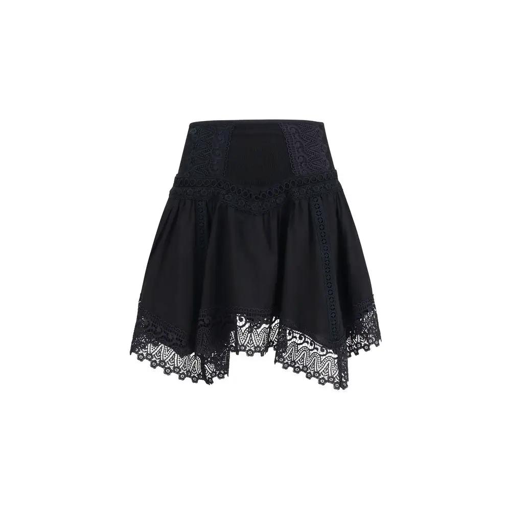 Charo Ruiz Sample Sale | Charo Ruiz Black Cotton Mini Skirt - | Designer outlet