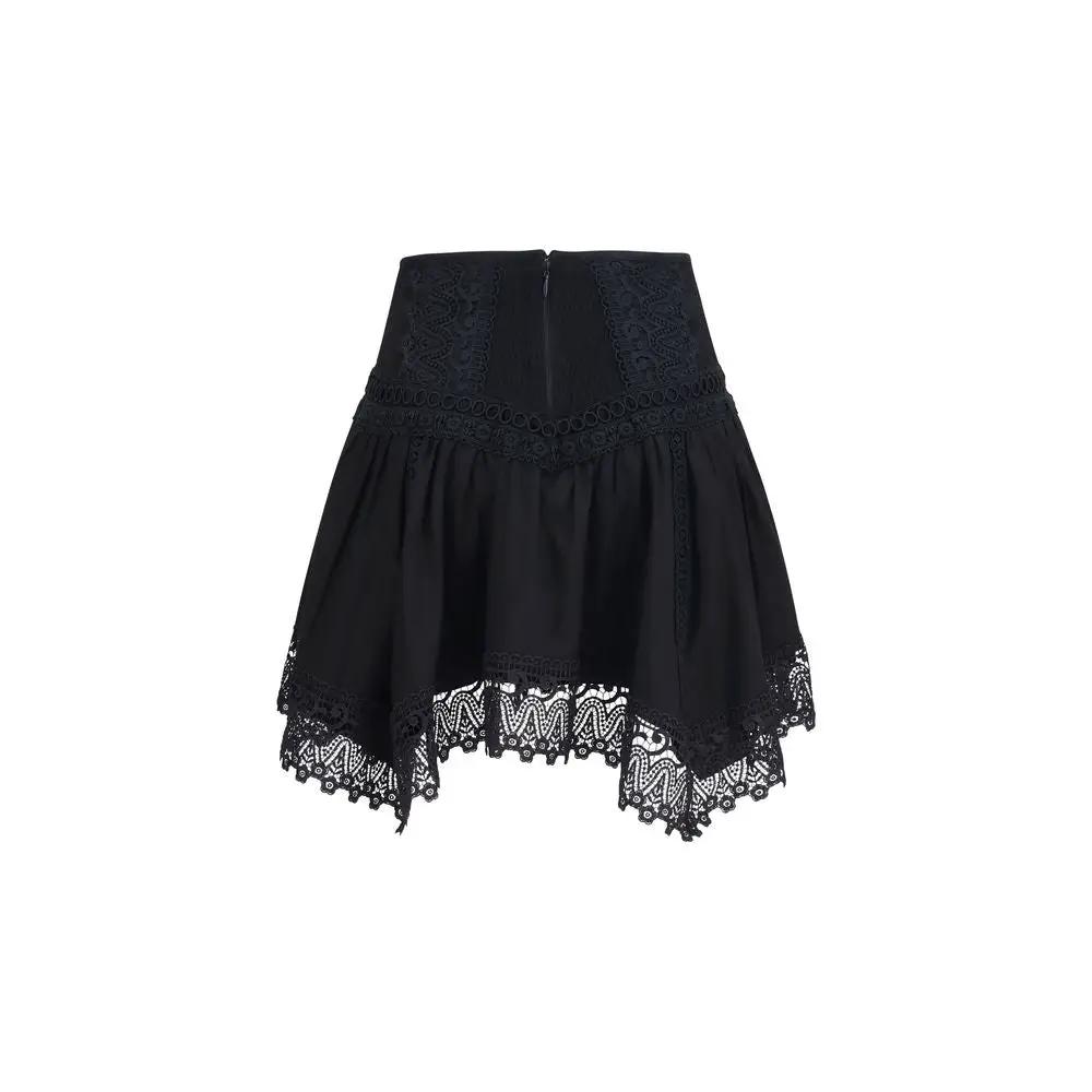 Charo Ruiz Sample Sale | Charo Ruiz Black Cotton Mini Skirt - | Designer outlet