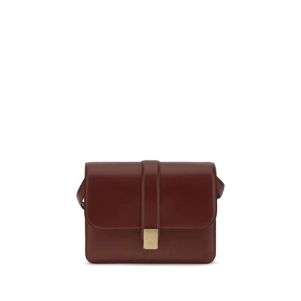 Khaite Sample Sale | Khaite Bordeaux Calf Leather Bos Taurus Shoulder Bag - | Designer outlet