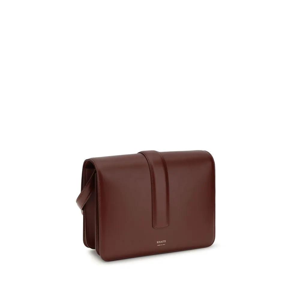 Khaite Sample Sale | Khaite Bordeaux Calf Leather Bos Taurus Shoulder Bag - | Designer outlet