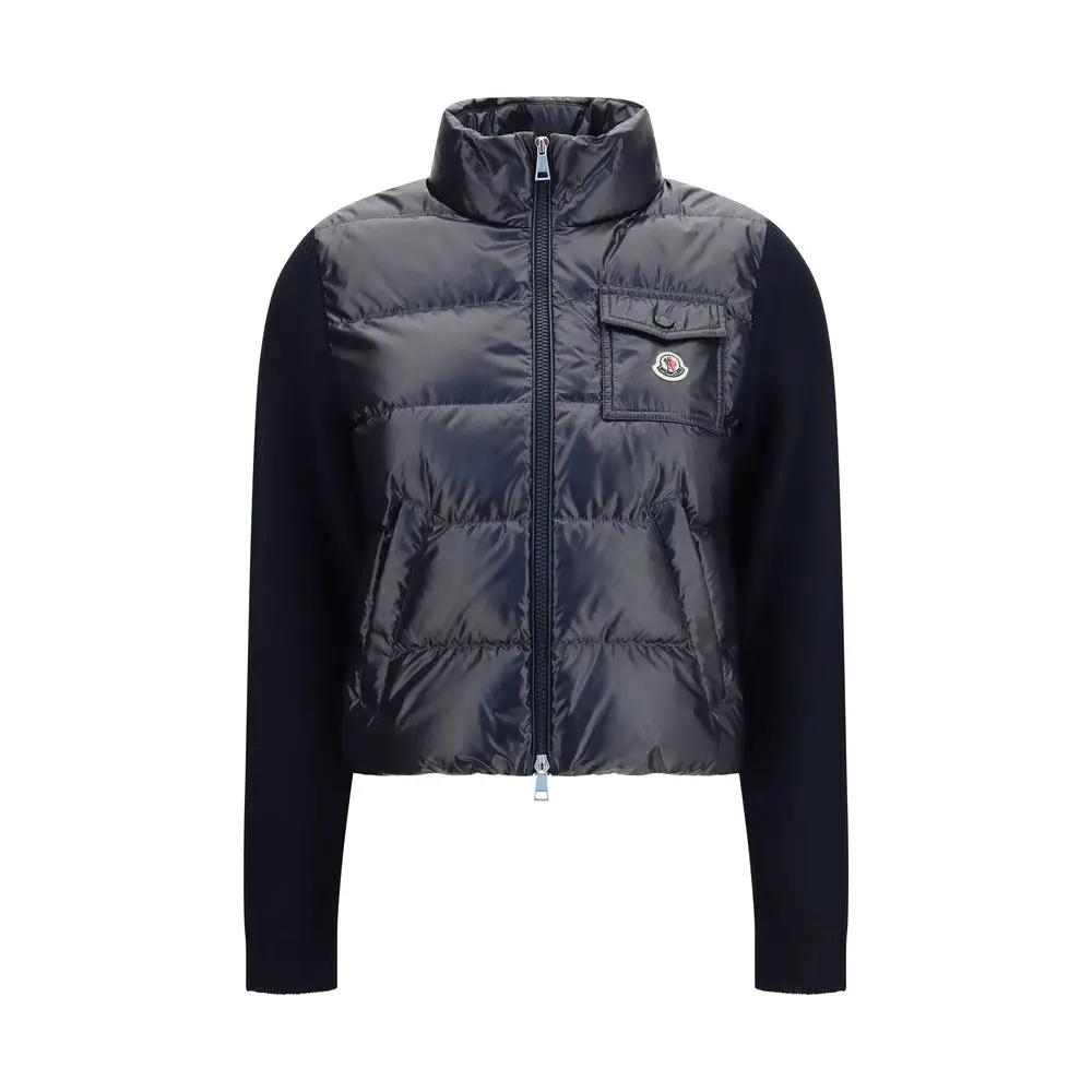 Moncler Sample Sale | Moncler Blue Polyamide Cardigan - | Designer outlet