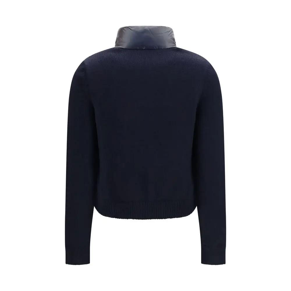 Moncler Sample Sale | Moncler Blue Polyamide Cardigan - | Designer outlet