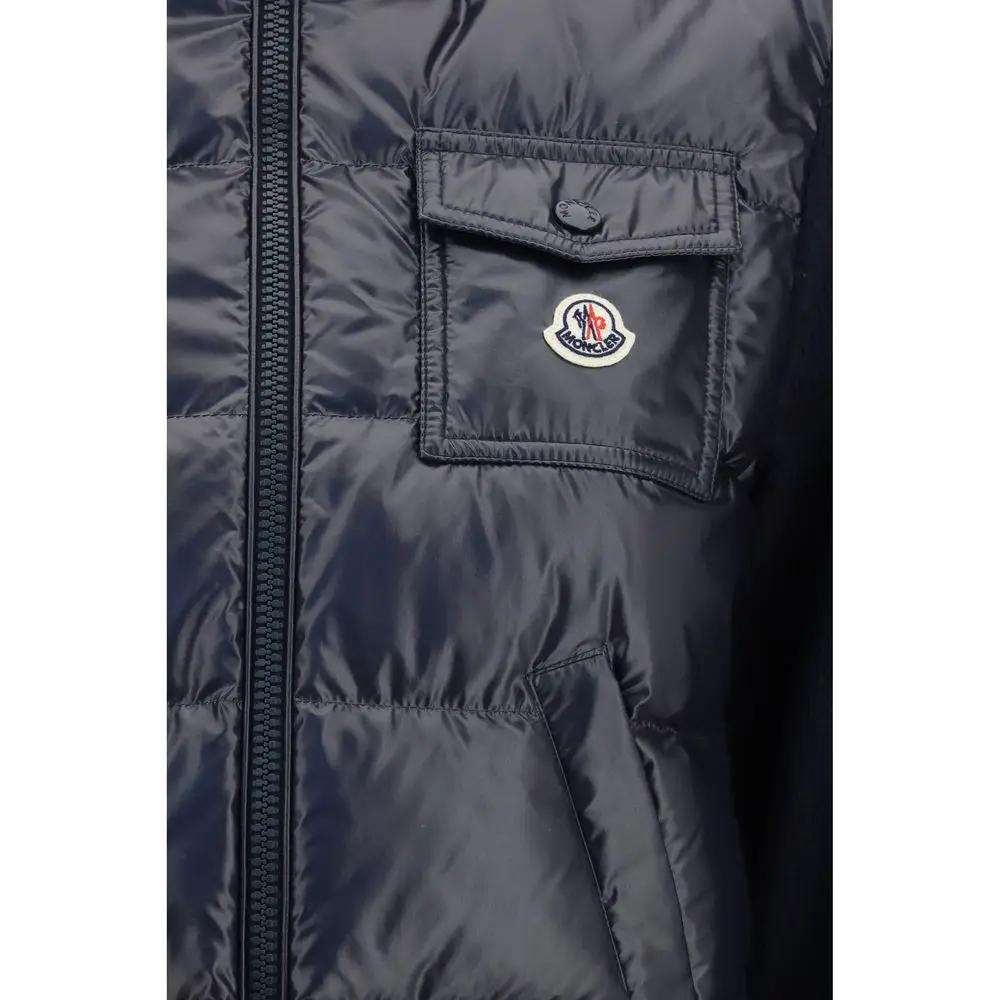 Moncler Sample Sale | Moncler Blue Polyamide Cardigan - | Designer outlet