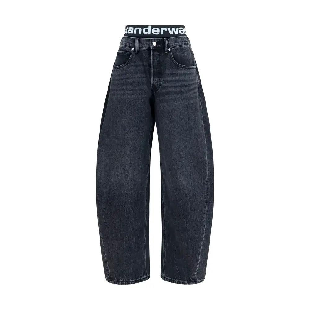 Alexander Wang Sample Sale | Alexander Wang Gray Cotton Relaxed Fit Jeans - | Designer outlet