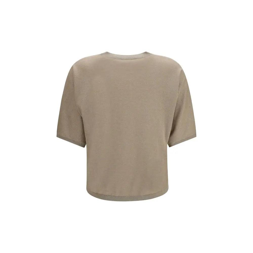 Brunello Cucinelli Sample Sale | Brunello Cucinelli Beige Cashmere T-Shirt - | Designer outlet