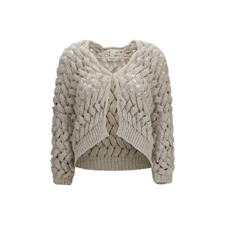 Brunello Cucinelli Sample Sale | Brunello Cucinelli Beige Silk Cardigan - | Designer outlet