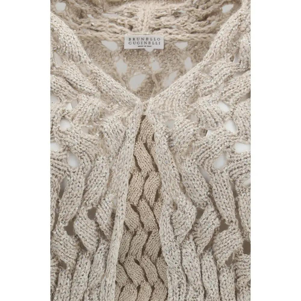 Brunello Cucinelli Sample Sale | Brunello Cucinelli Beige Silk Cardigan - | Designer outlet
