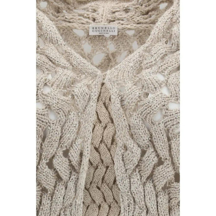 Brunello Cucinelli Sample Sale | Brunello Cucinelli Beige Silk Cardigan - | Designer outlet