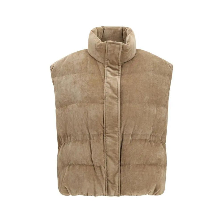 Brunello Cucinelli Sample Sale | Brunello Cucinelli Beige Viscose Sleeveless Jacket - | Designer outlet
