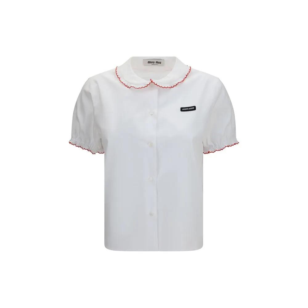 Miu Miu Sample Sale | Miu Miu White Cotton Blouse - | Designer outlet