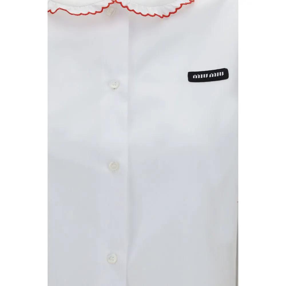 Miu Miu Sample Sale | Miu Miu White Cotton Blouse - | Designer outlet