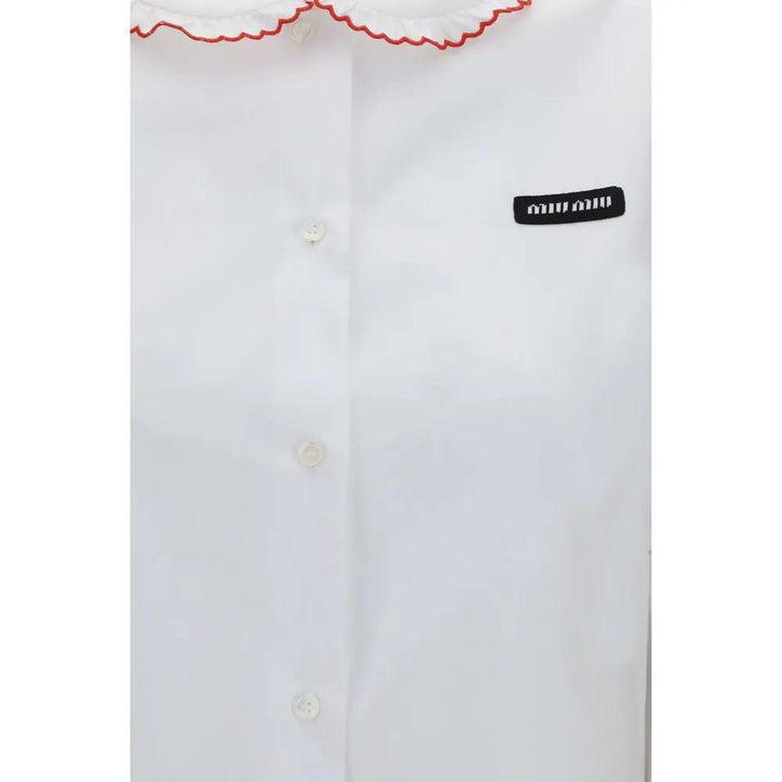 Miu Miu Sample Sale | Miu Miu White Cotton Blouse - | Designer outlet